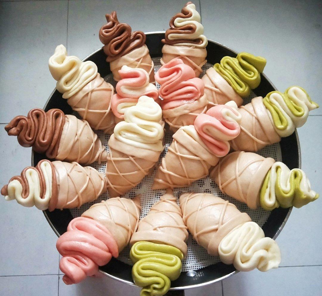 （原创）孩子爱不释手吃完还想要的冰激凌蔓越莓馒头