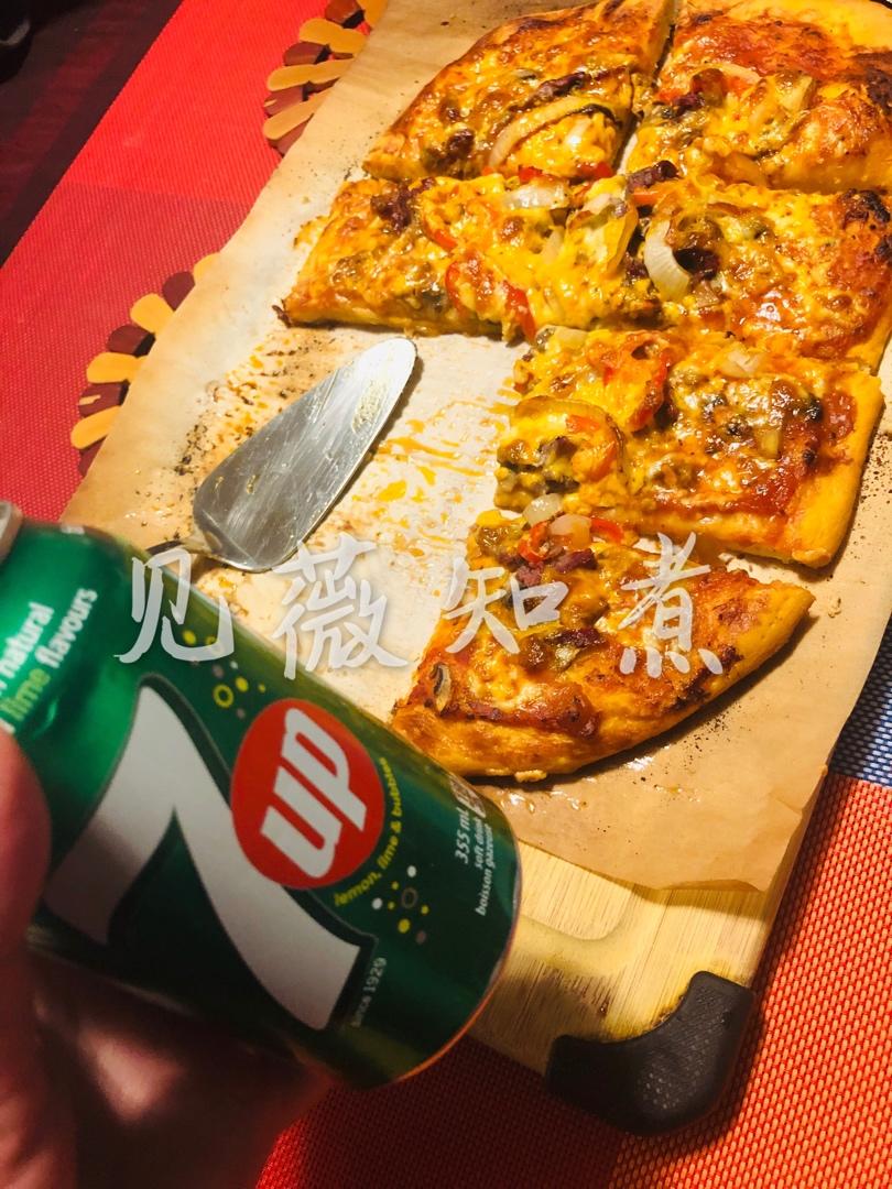 正宗披萨🍕薄底窄边料多