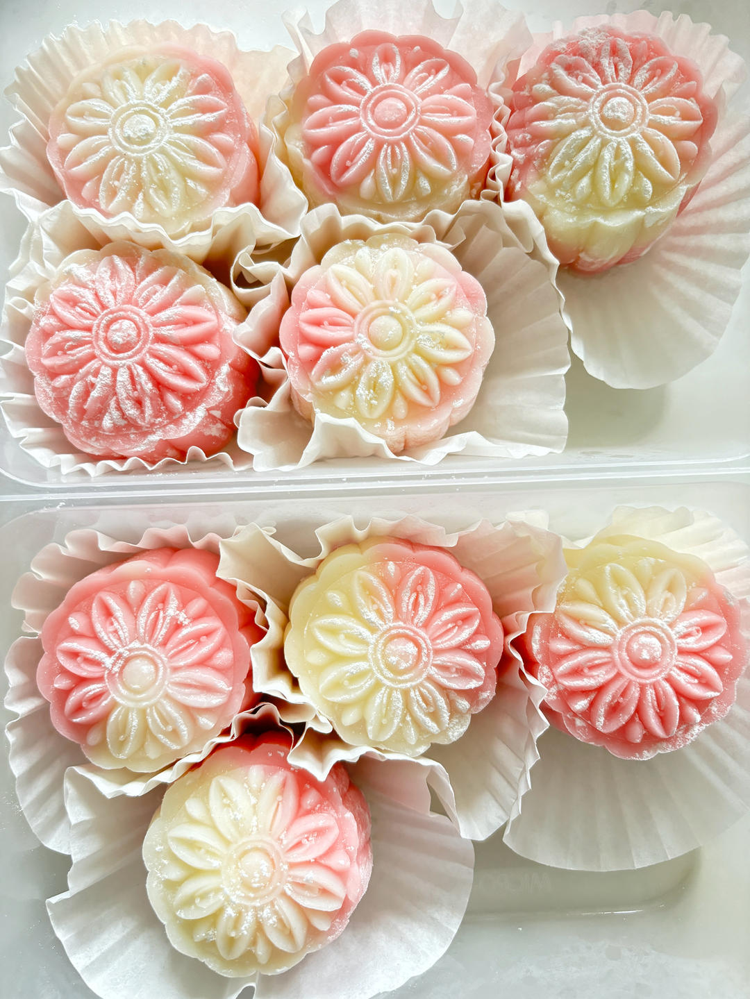 🍑蜜桃奶酪冰皮月饼，这个配方三天都不硬❗