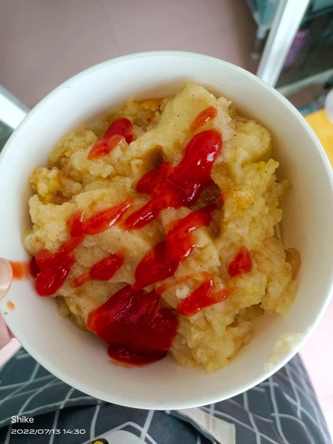 芝士培根土豆泥（无烤箱版本）