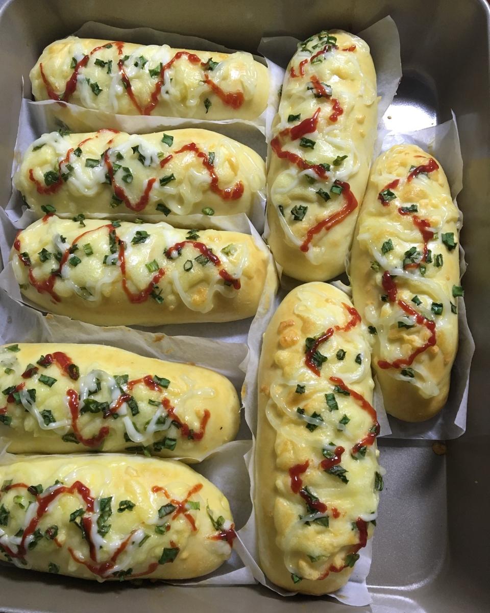 香葱肉松芝士面包（淡奶油消耗）