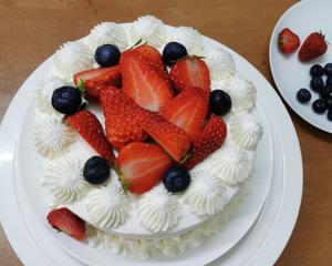 水果淡奶油裱花蛋糕的做法 步骤29