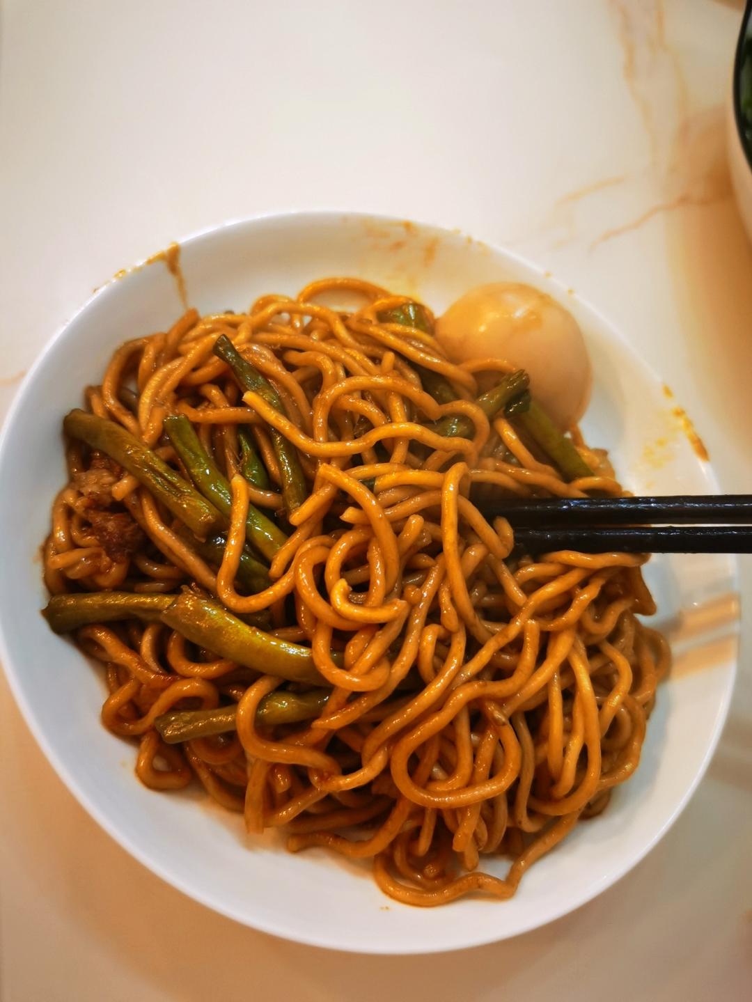 地道老北京扁豆焖面 豆角焖面 太好吃小心吃撑哦