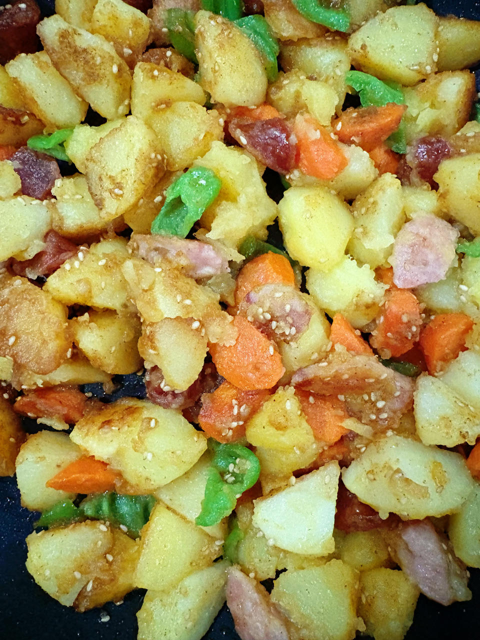 烧烤风味的土豆小香肠