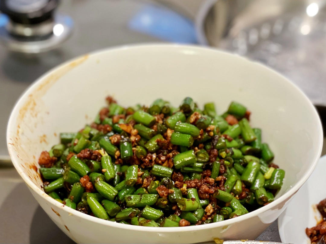 榄菜肉末四季豆
