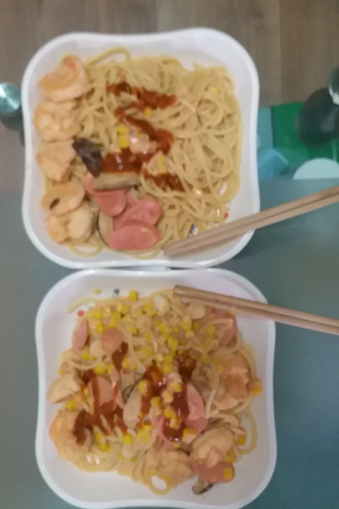 白蘑菇奶油培根意面