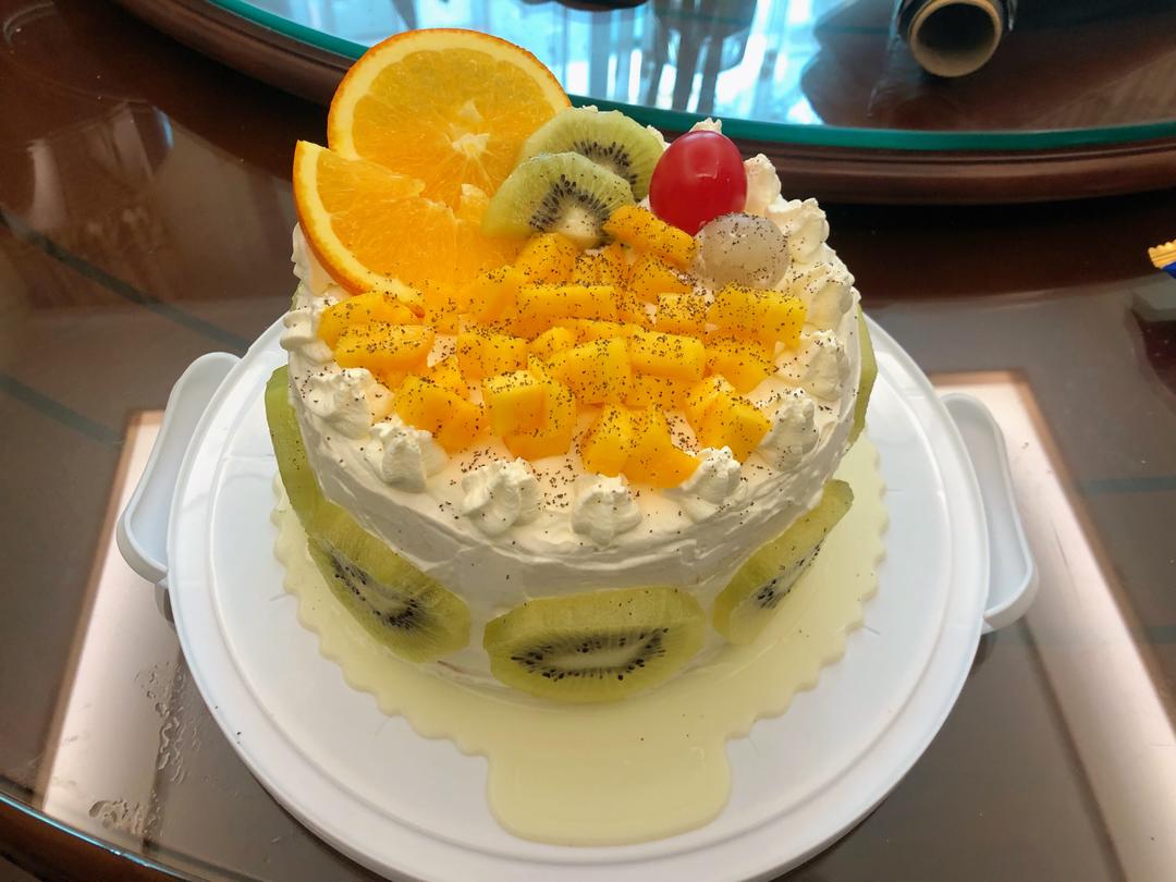 空气炸锅版生日蛋糕-戚风
