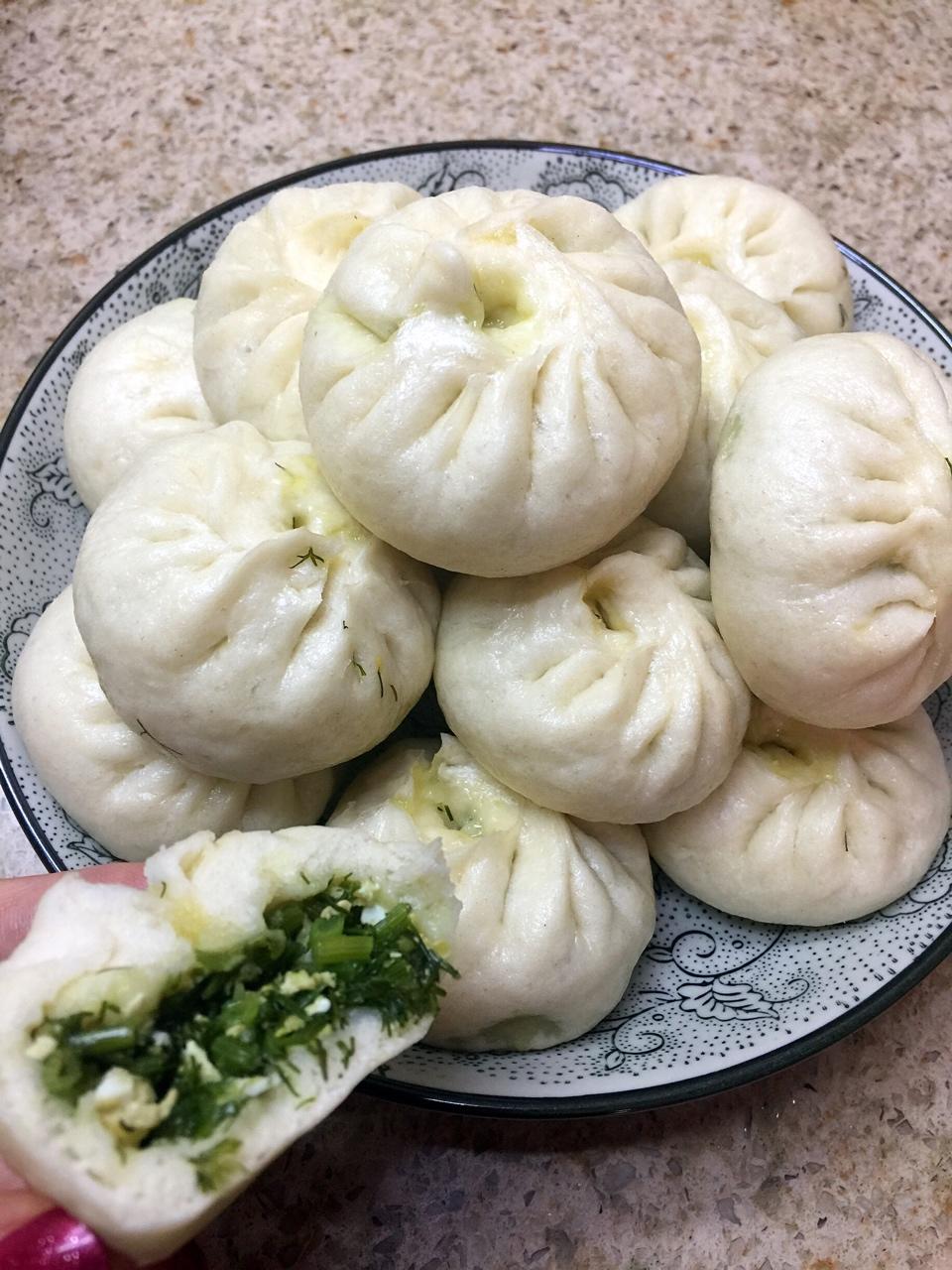 茴香鸡蛋包子