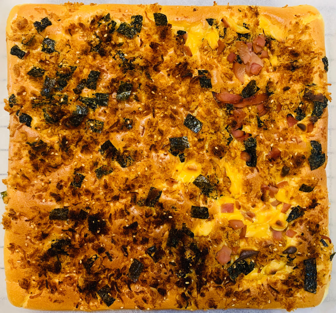 芝麻香葱肉松蛋糕（咸味）