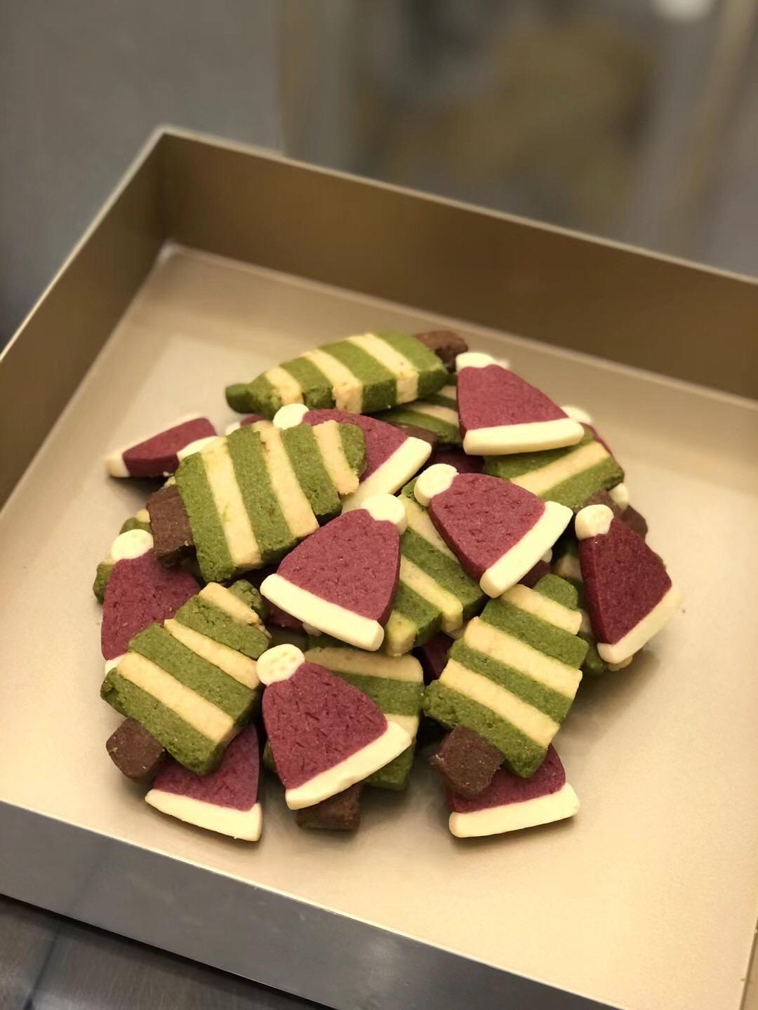 🎄无需模具|不用打发的圣诞帽曲奇饼干