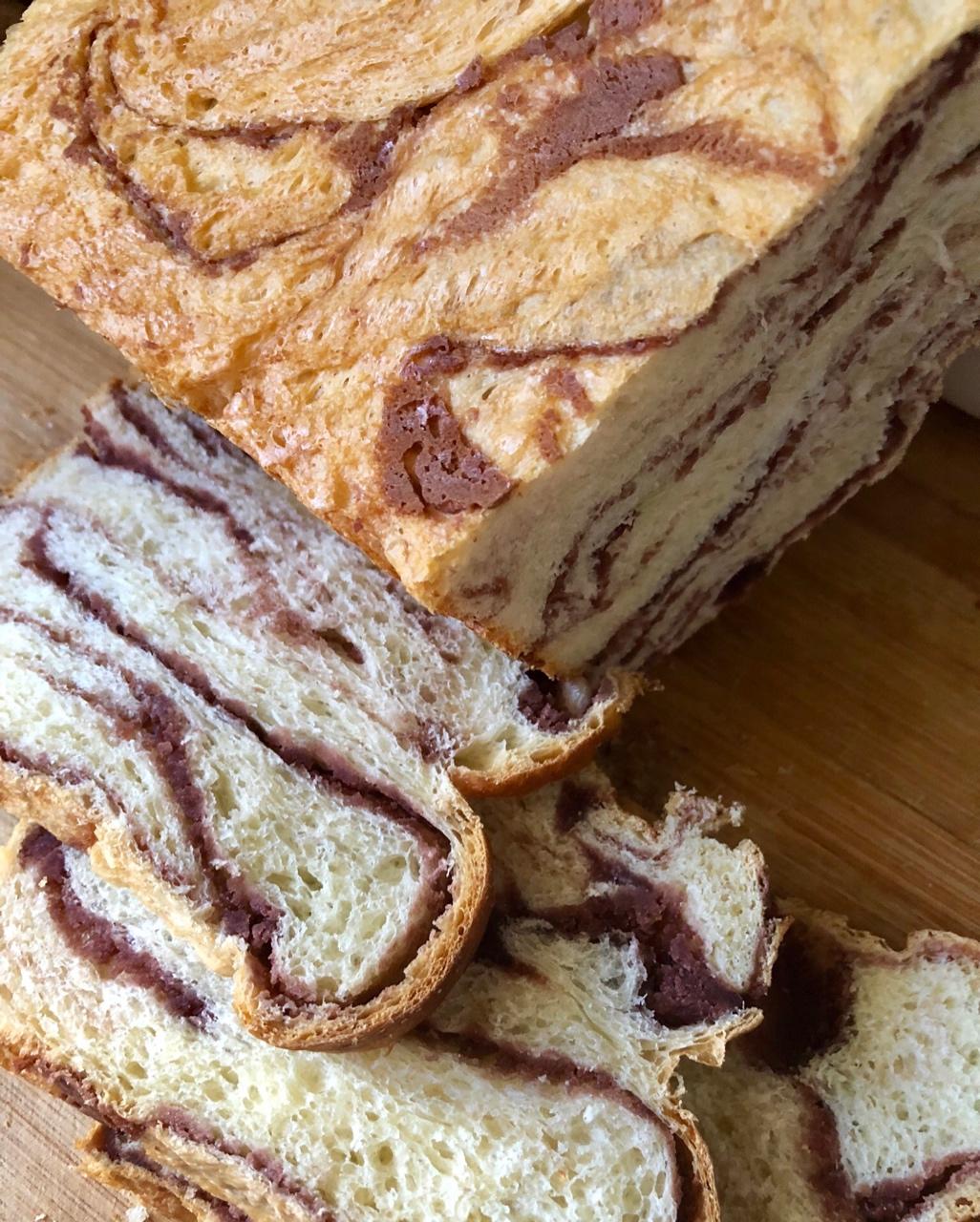 面包 大理石豆沙吐司 给豆做的大理石豆沙吐司