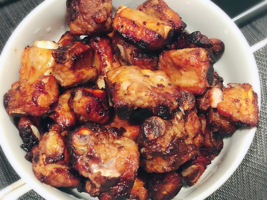 空气炸炉之蒜香排骨