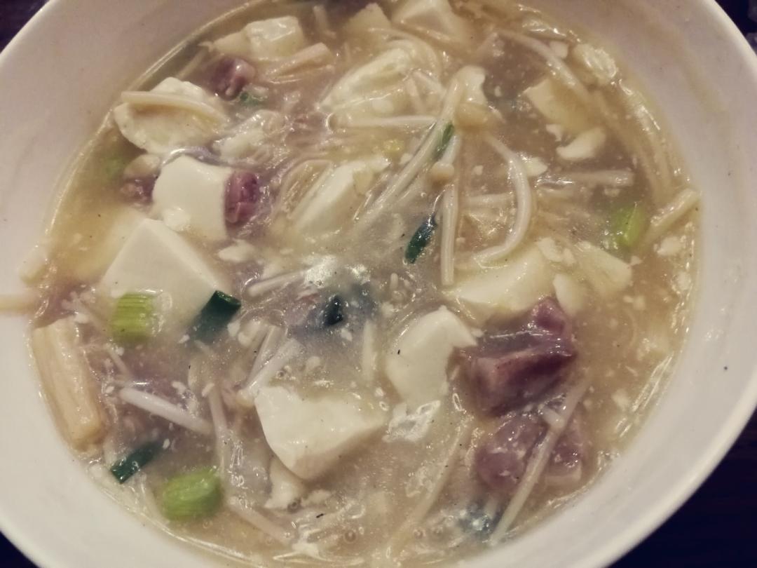 金针菇豆腐羹