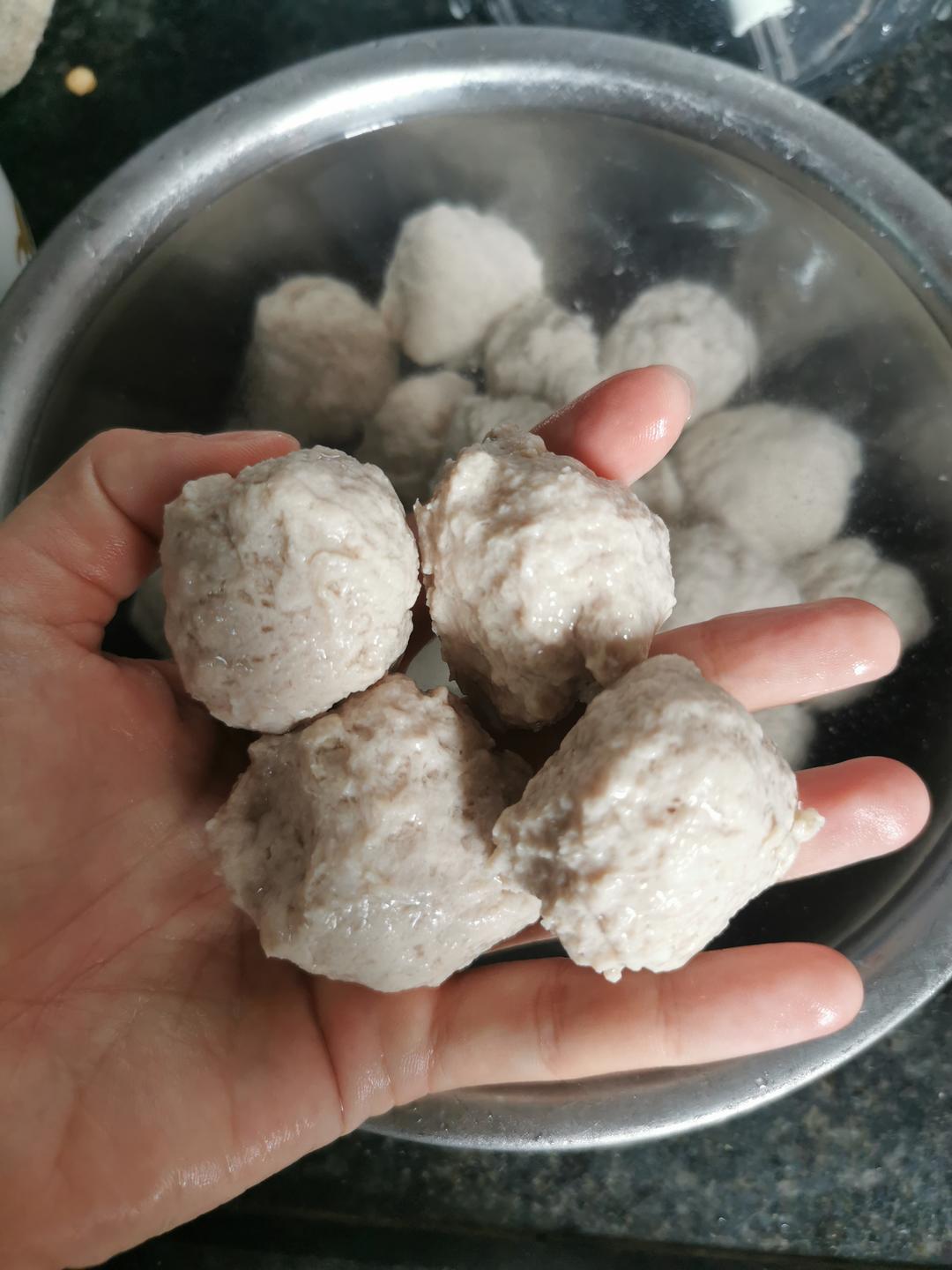 一次成功的猪肉丸