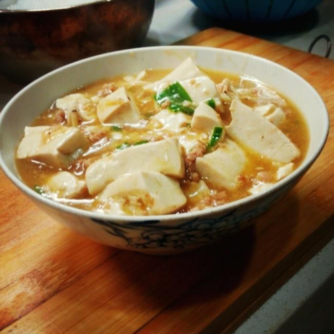 肉糜虾皮焖豆腐