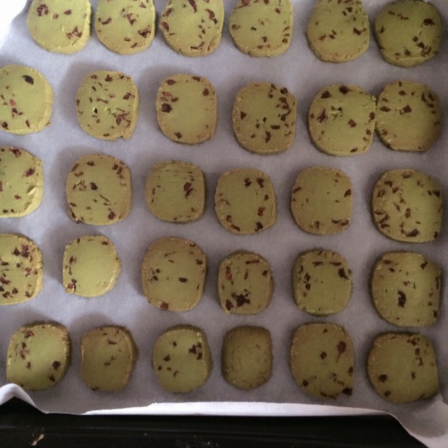 抹茶蔓越莓饼干