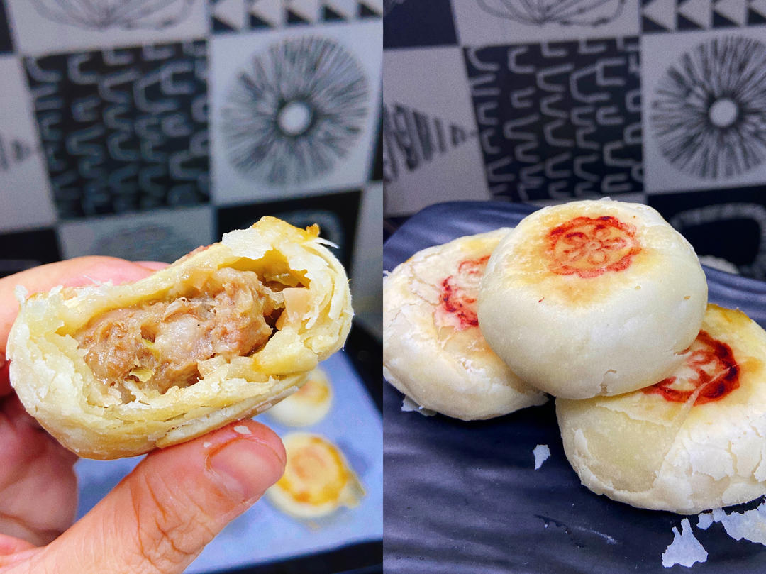 【鲜肉月饼】秋天的第一颗月饼，一口爆汁，酥香掉渣！