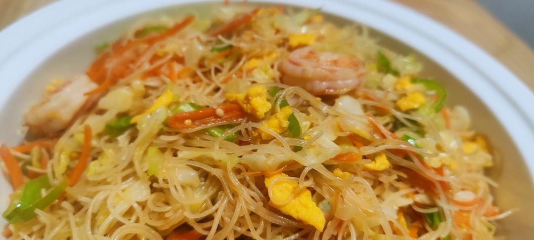 鸡蛋炒米粉，正确泡发干米粉，不碎、不坨、不粘锅、口感Q弹