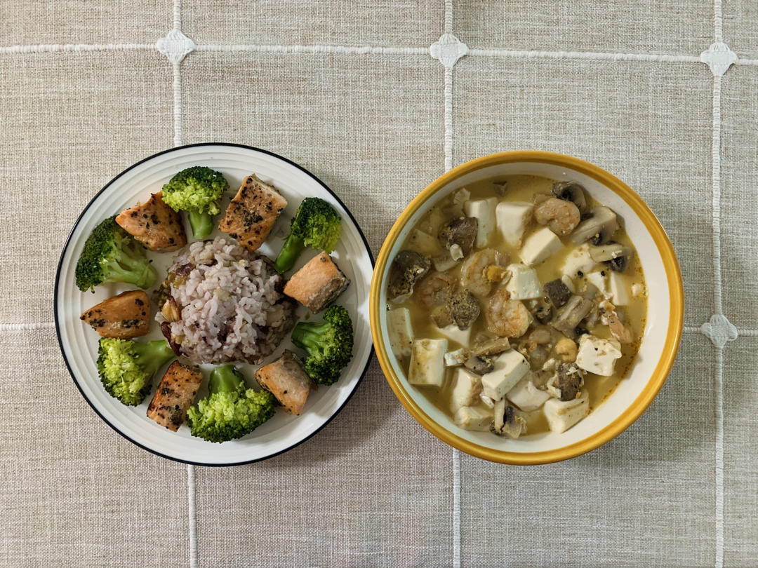 无碳低卡|好吃到舔盘🥘咸蛋黄虾仁豆腐🍤