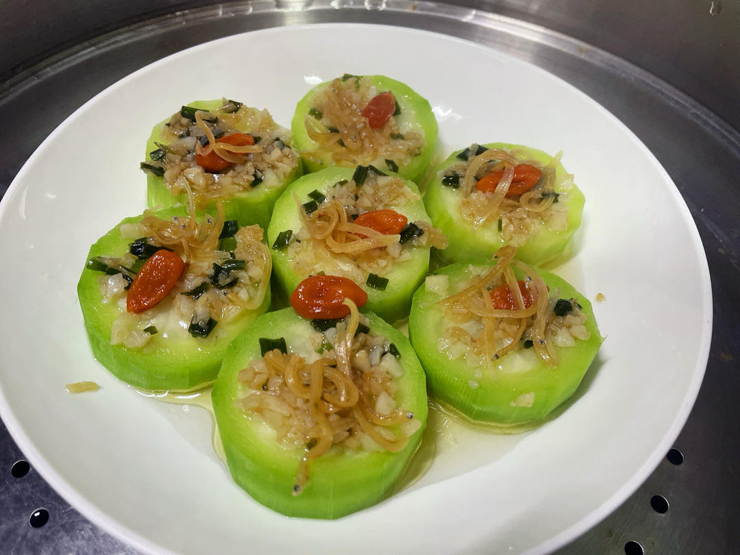 【米多家】蒜蓉银鱼蒸丝瓜
