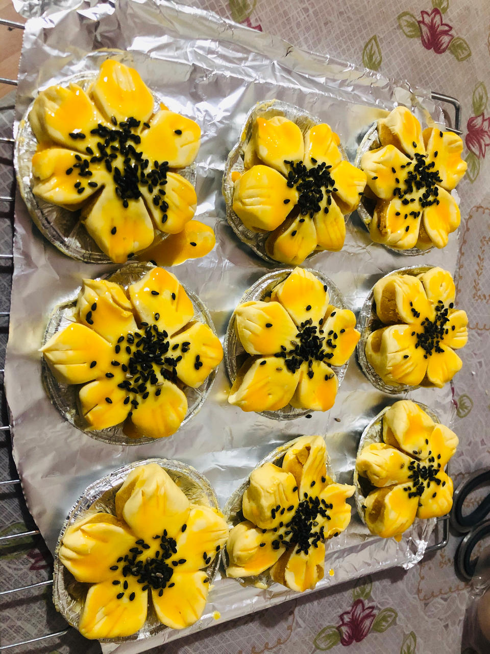 超简单蛋挞皮版桃花酥0️⃣难度