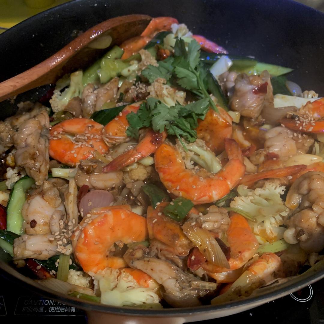 香辣鍋（蝦+牛蛙）