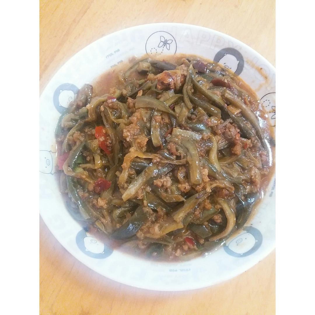 红烧肉沫茄子