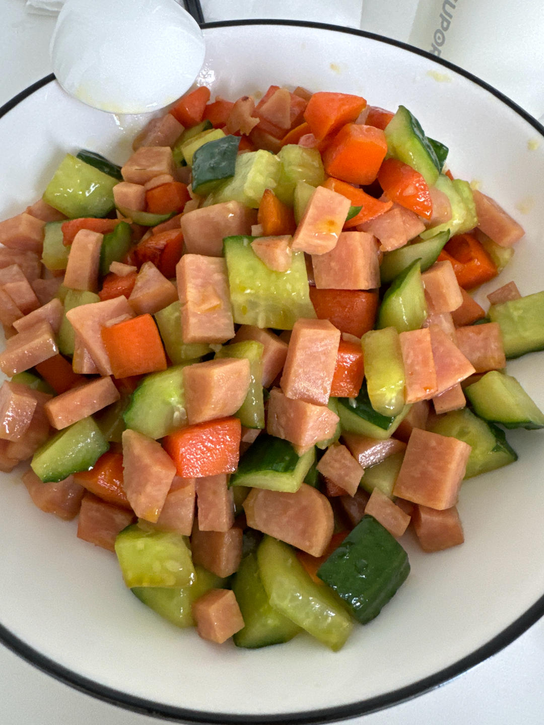 黄瓜胡萝卜火腿丁