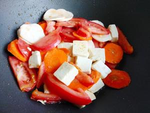 素碗宽面‖番茄味增豆腐拉面的做法 步骤3