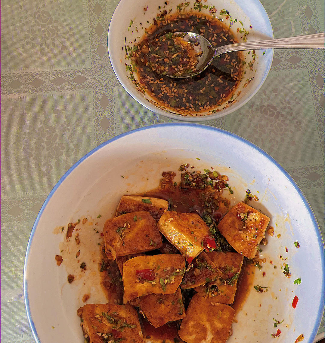 直逼夜市臭豆腐～空气炸锅烤豆腐（附灵魂蘸酱）