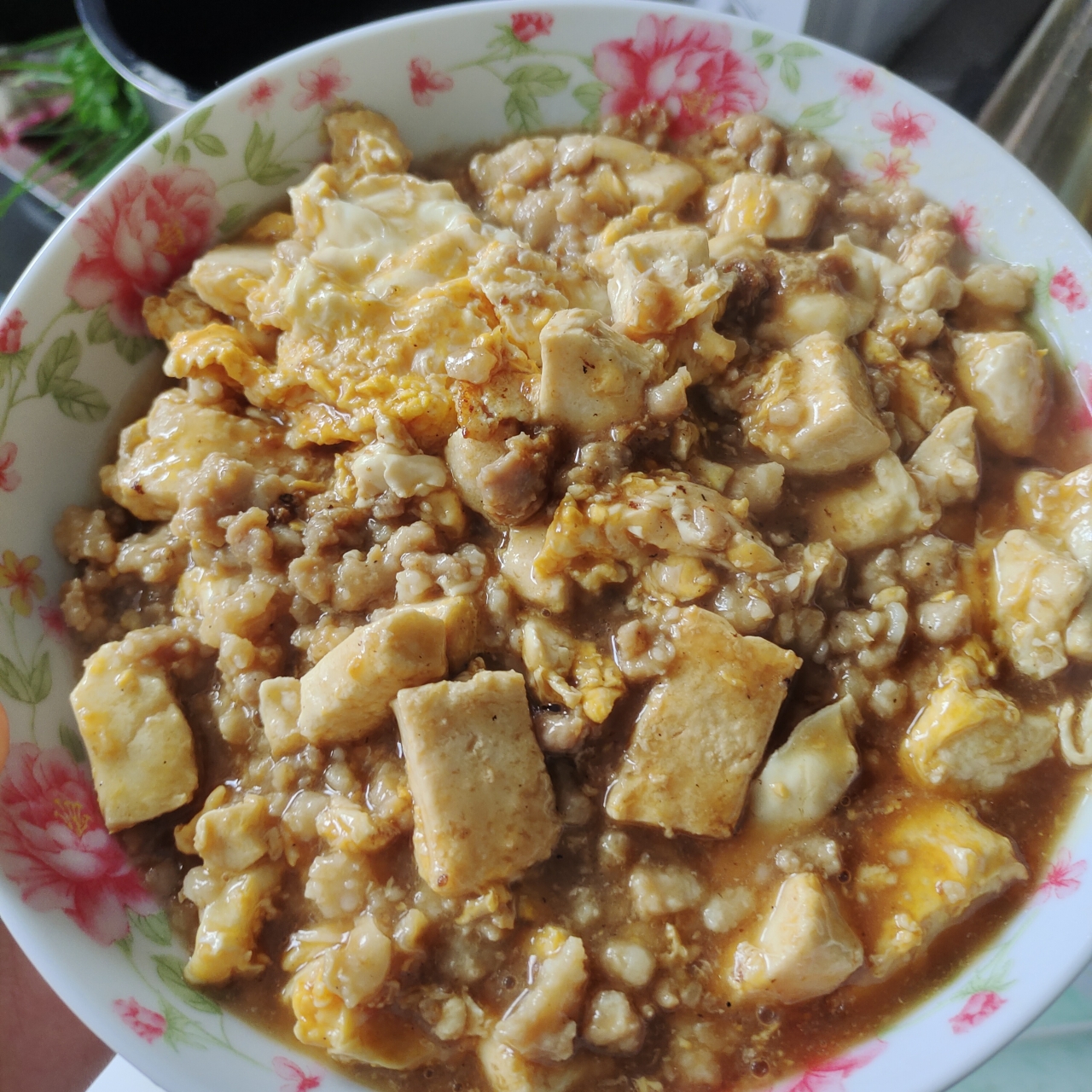 炒｜肉沫抱蛋豆腐Minced Meat Stuffed Tofu with Egg