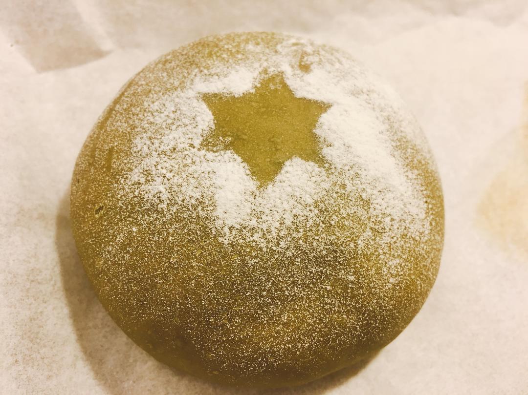 抹茶红豆软面包