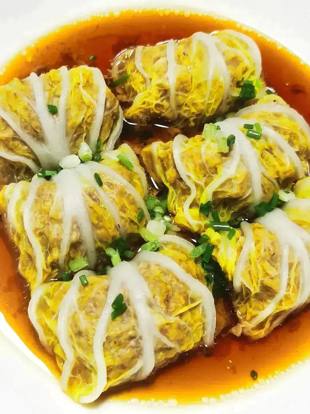 白菜肉糜卷