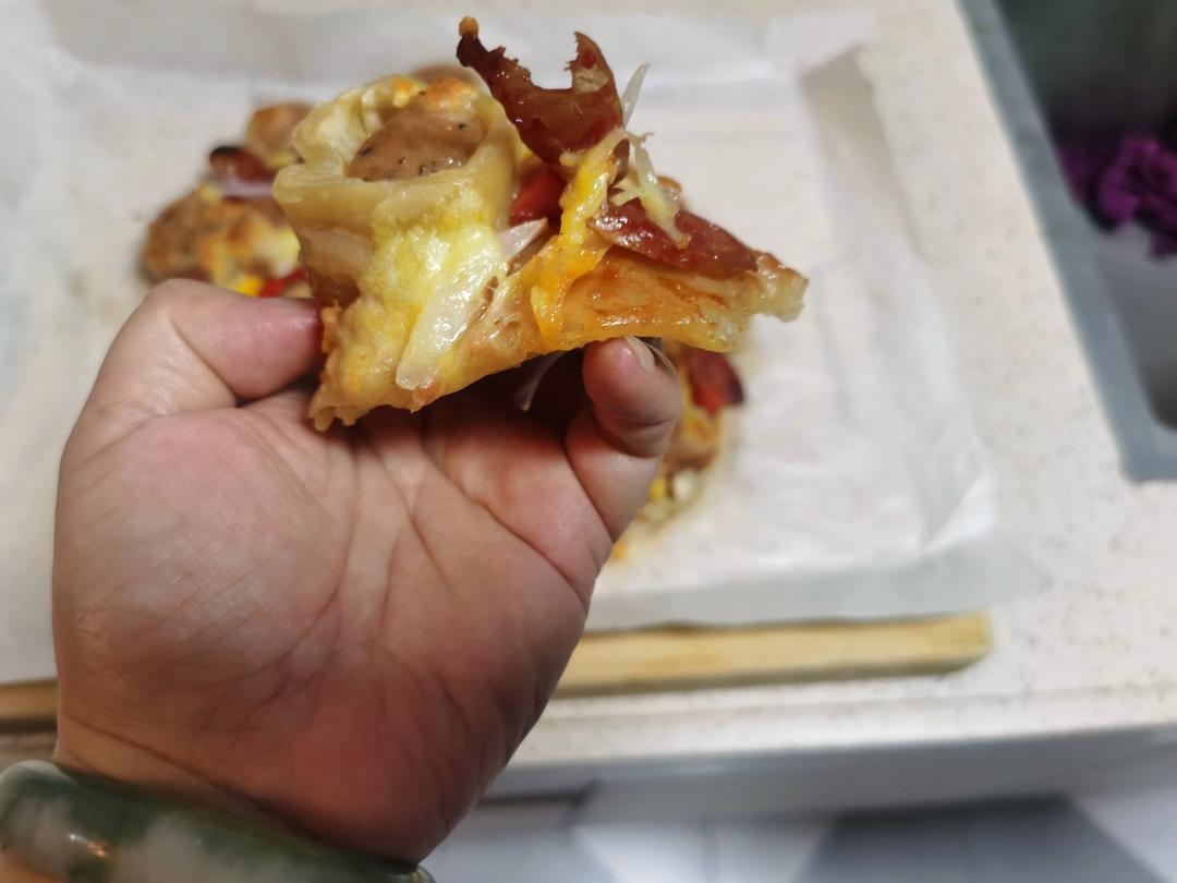 手抓饼版披萨