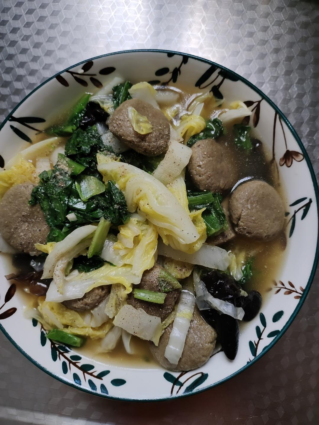 煮着吃的苦荞粑粑