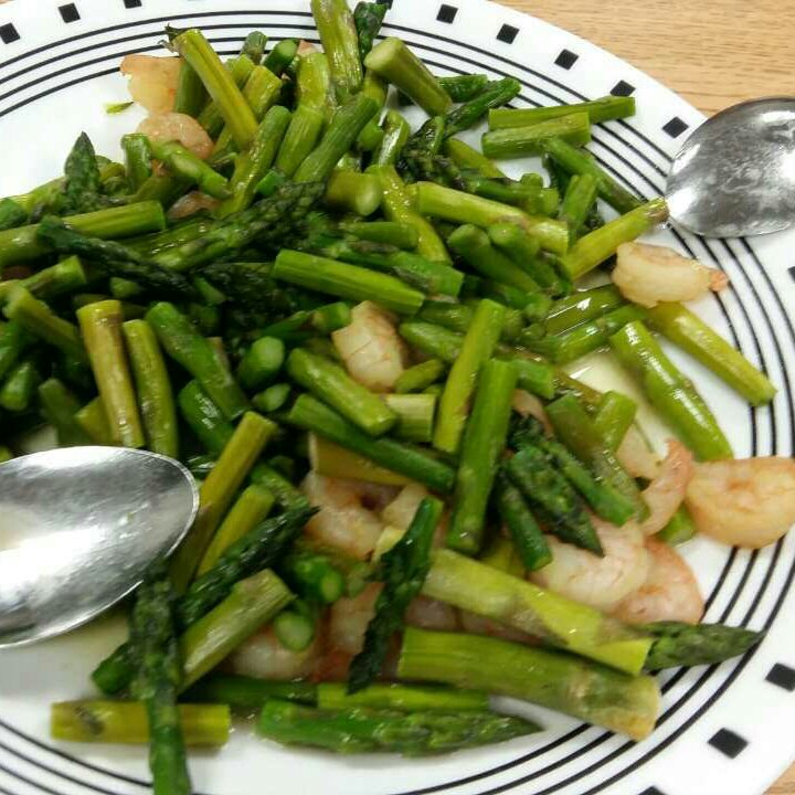 芦笋炒虾仁