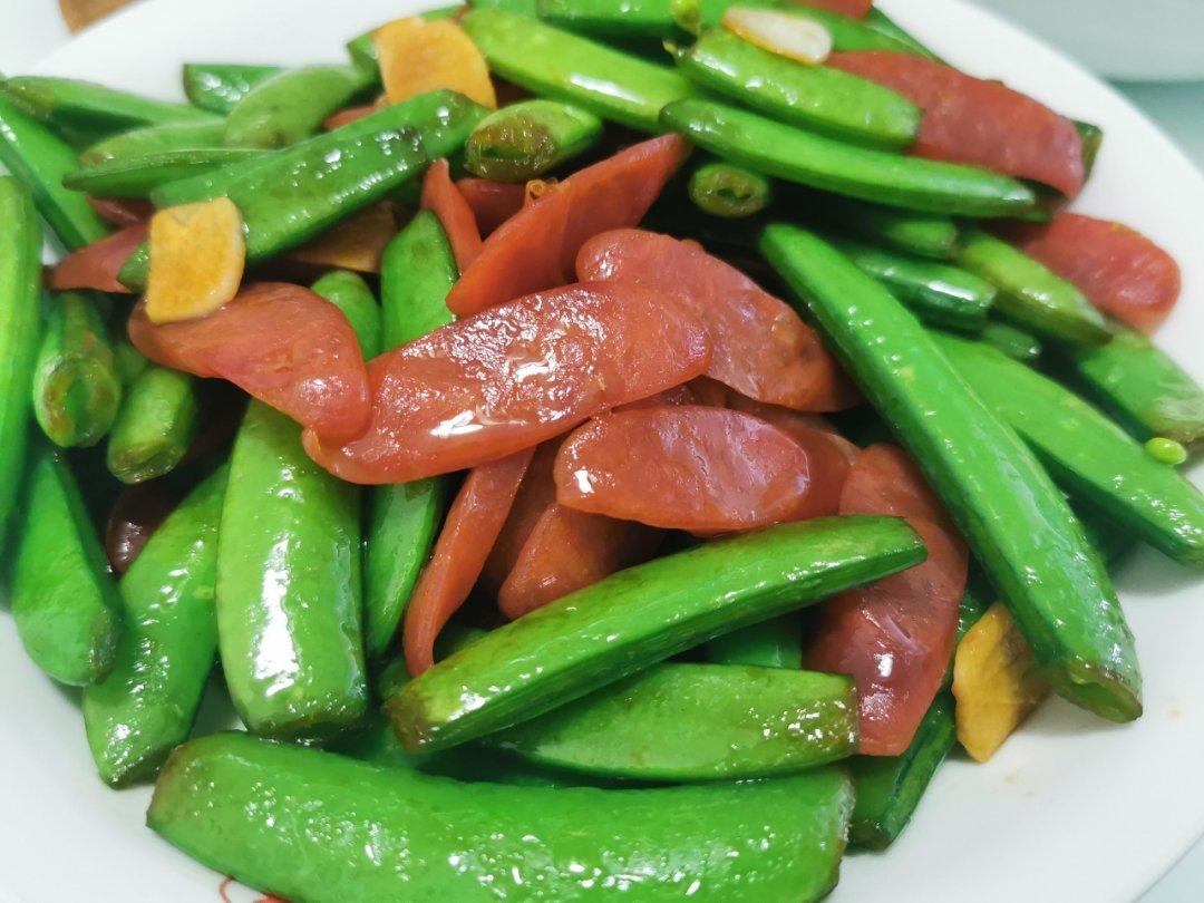 甜豆炒腊肠