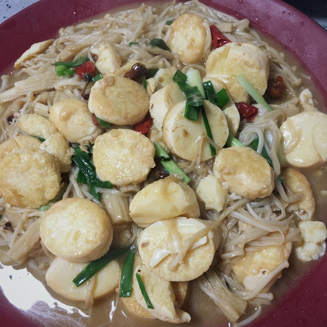 日本豆腐金针菇煲