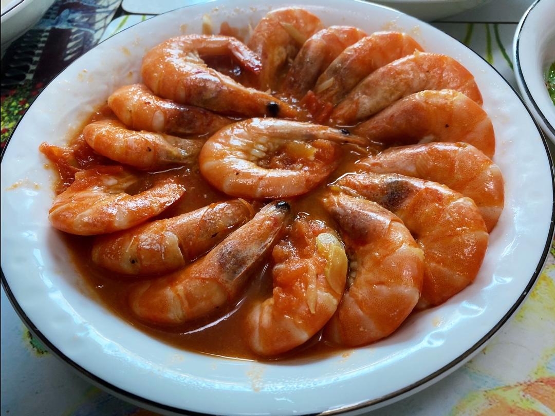 简单的番茄大虾