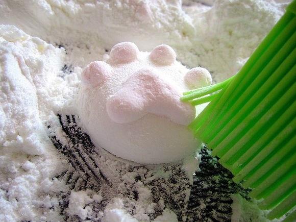 猫爪肉球棉花糖的做法 步骤4
