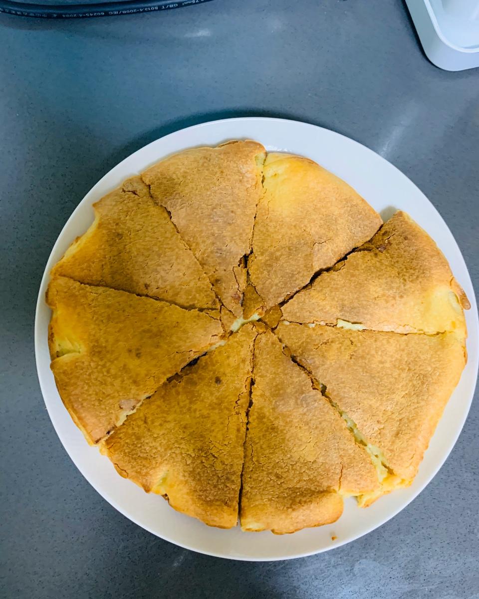 无需揉面‼️只要拌一拌就能做酥掉渣‼️好吃到爆的蔓越莓烤年糕‼