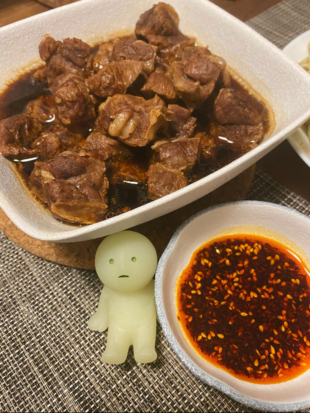 家庭版柴氏牛肉面&酱牛肉+焯菜+酸辣瓜条