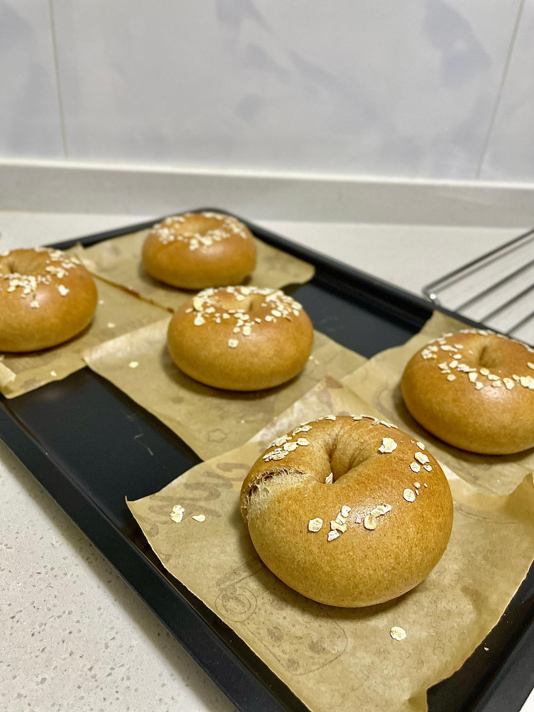 100%全麦贝果 基础纯全麦贝果