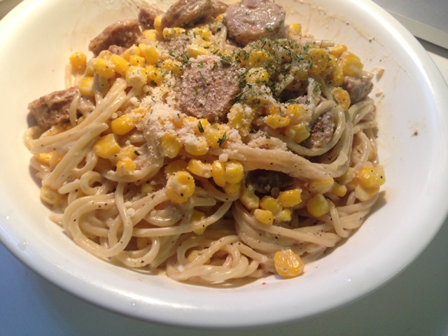 萨拉米肠奶油意面