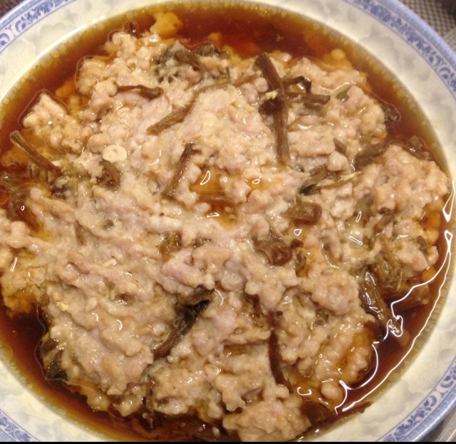 梅干菜蒸肉饼
