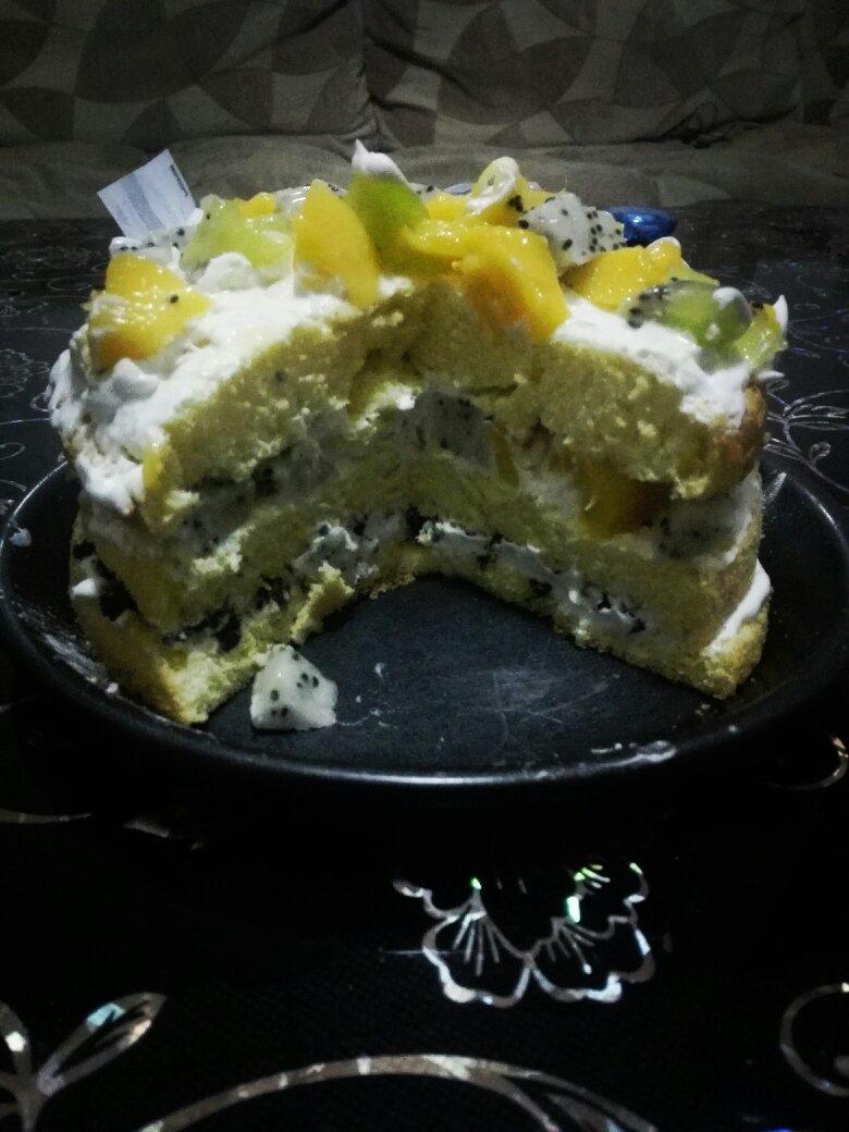 【零失败】不会裱花没关系的水果裸蛋糕 芒果裸蛋糕 完美戚风胚