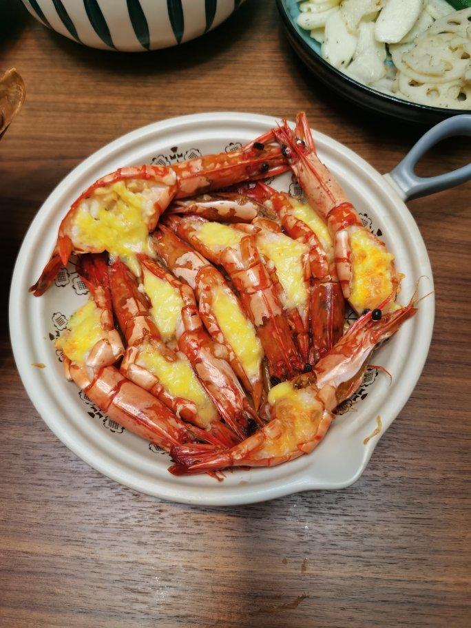 芝士烤大虾