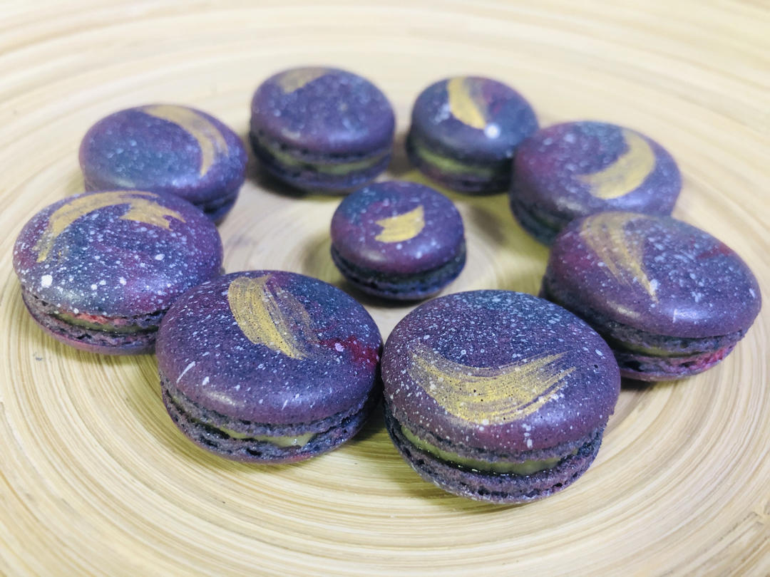 星空马卡龙制作方法(圣诞节彩蛋:饼身的制作)