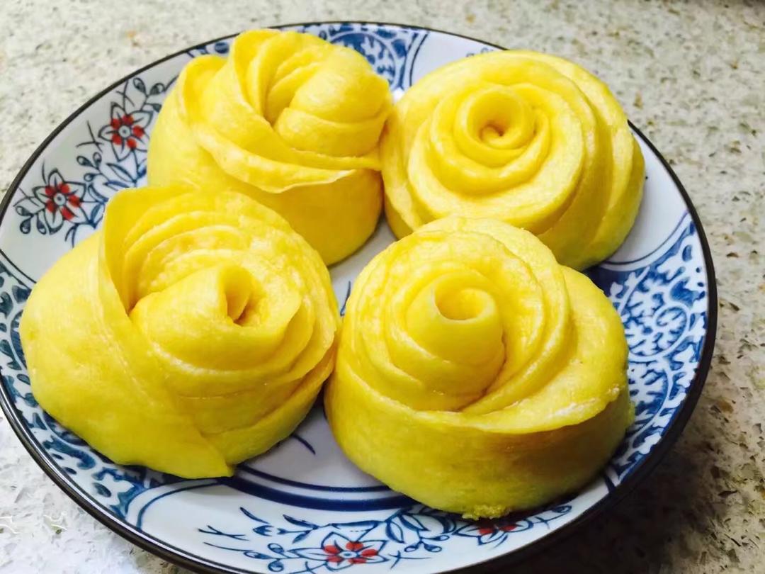 南瓜玫瑰花馒头