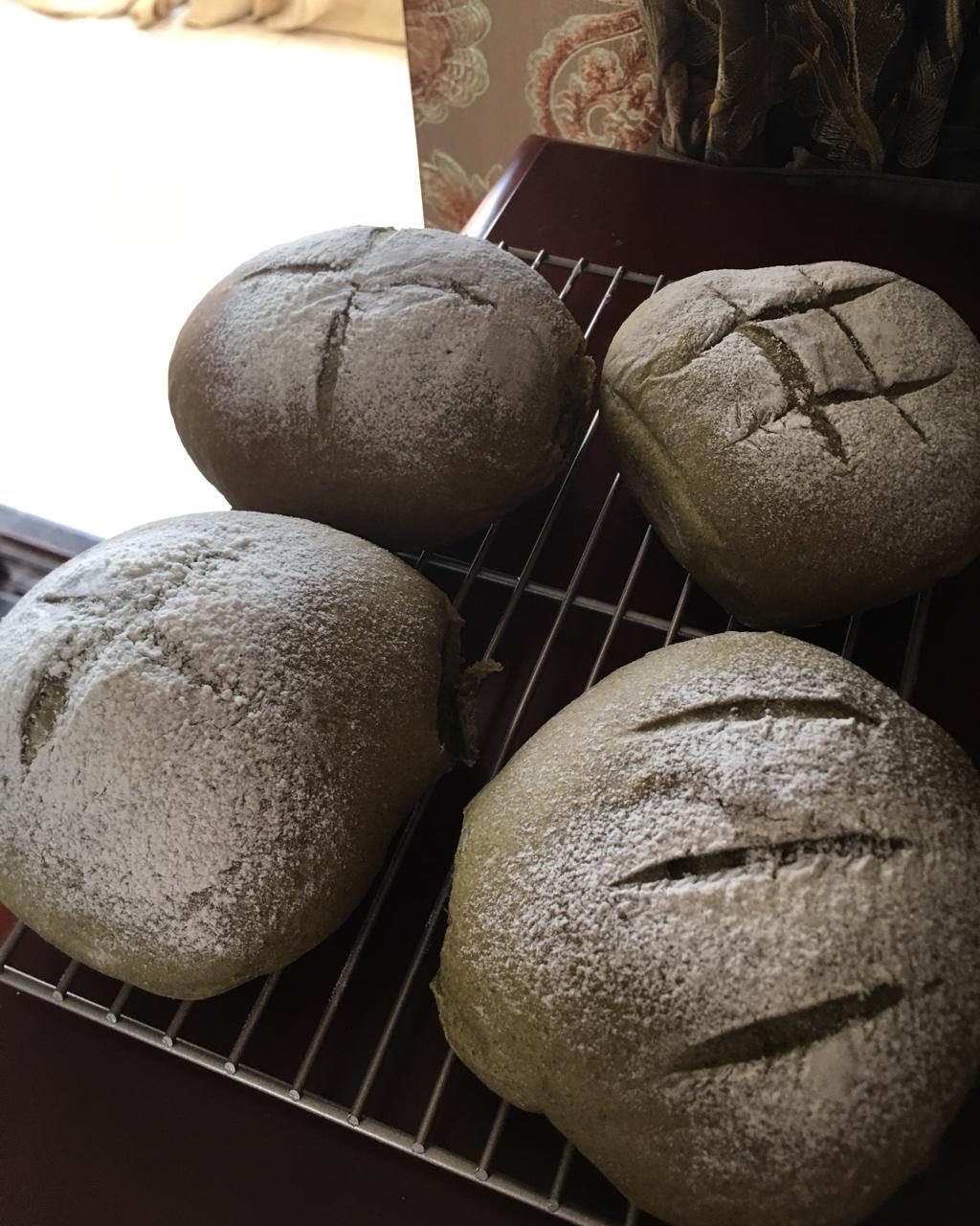 抹茶乳酪全麦乡村面包